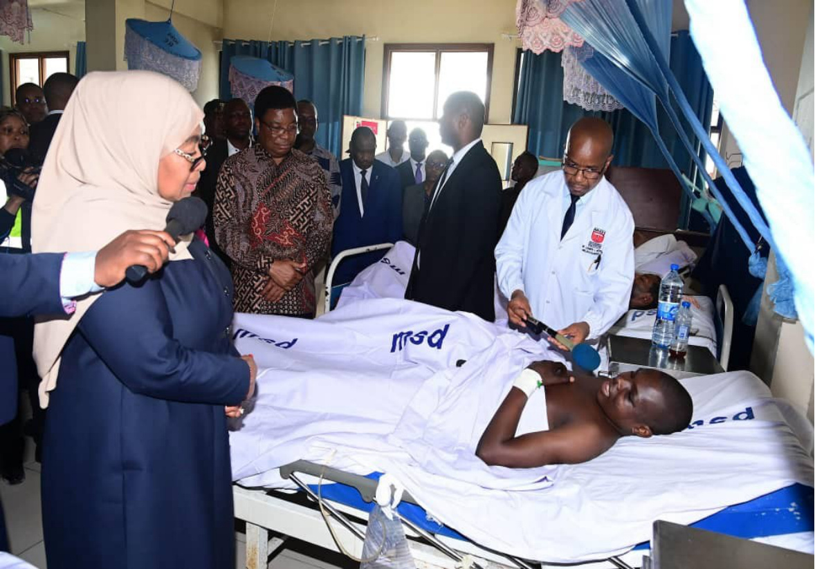 President at Muhimbili Hospital